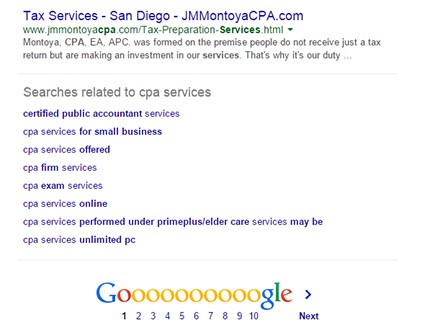 Use related searches to expand keyword research