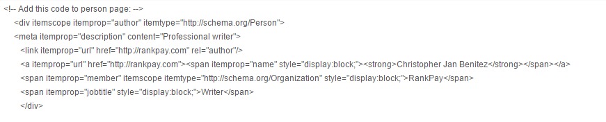 People Rich Snippets Schema Generator