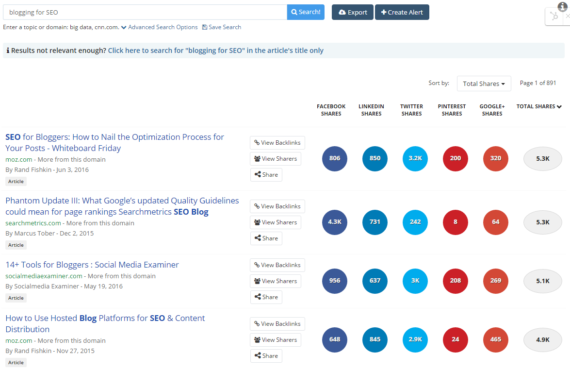 Blogging For SEO Articles