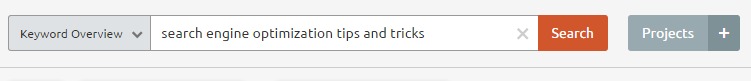 Search Engine Optimization Tips And Tricks By Organic SEMrush Overview For Keyword