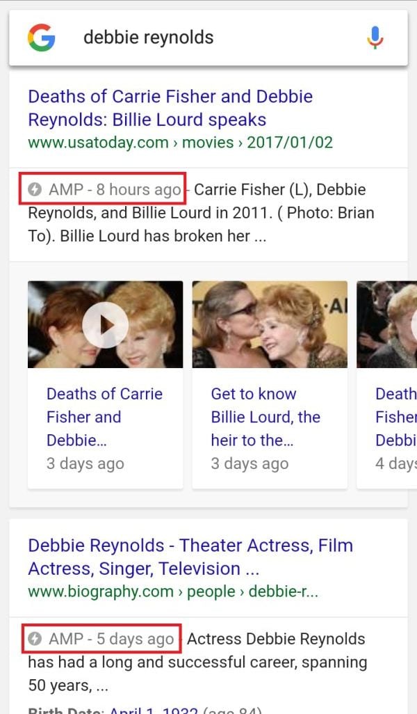 Google AMP Example