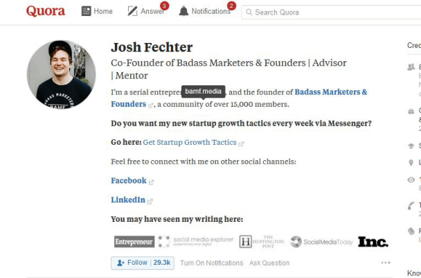 Josh Quora Feature