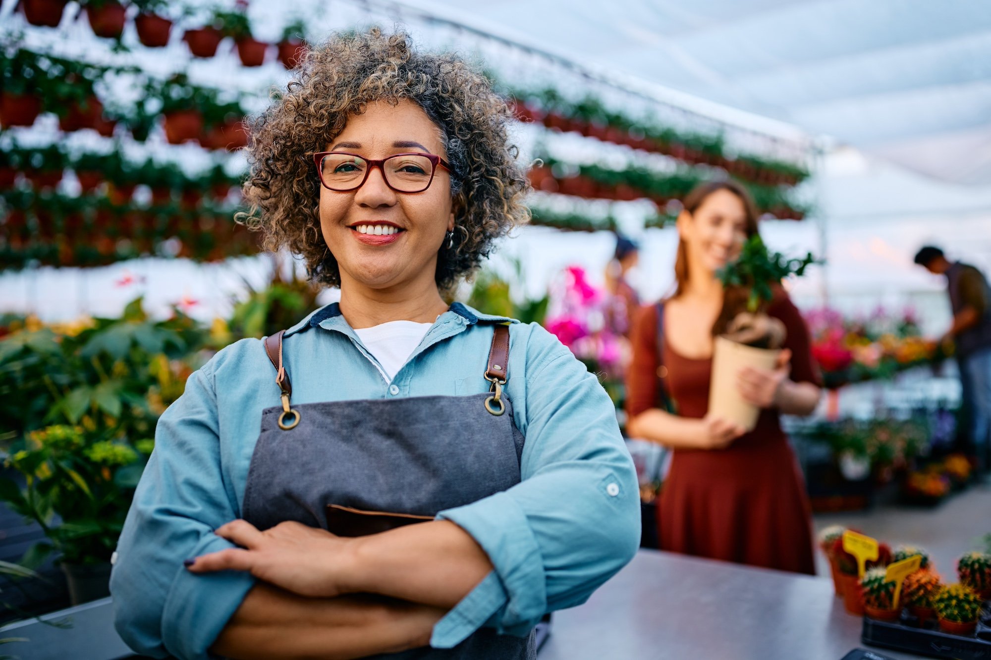 Confident Plant Nursery Owner With Her Customer In 2023 11 27 05 08 20 Utc