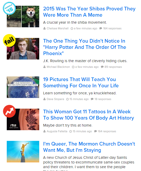 Buzzfeed Blog Titles